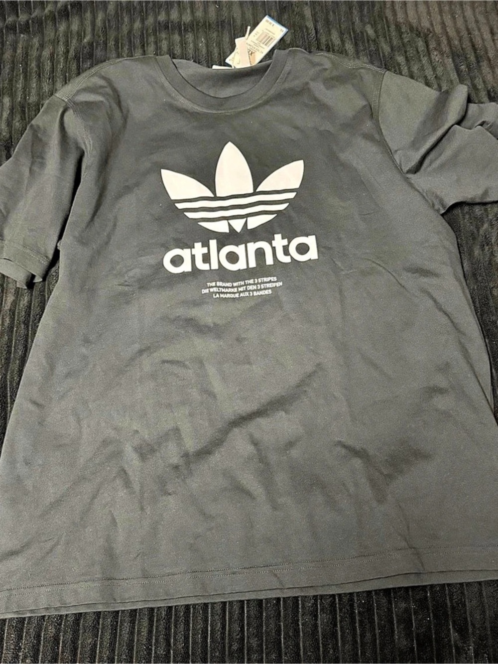 adidas Atlanta Trefoil graphic tee Black NWT